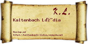 Kaltenbach Lídia névjegykártya
